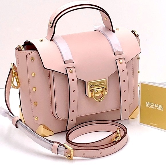 MICHAEL KORS MANHATTAN MEDIUM TOP HANDLE SATCHEL/SHOULDER/CROSSBODY POWDER BLUSH - Picture 1 of 16